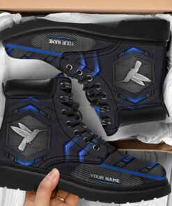 Hummingbird Personalized Printed Carbon Pattern Boots
