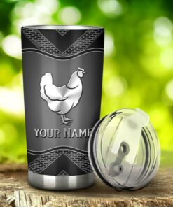 Chicken Black Personalized Tumbler