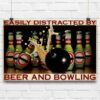 Bowling And Beer Horizontal Poster